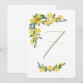 Citroentafel nummer zeven kaart (Voorkant / Achterkant)