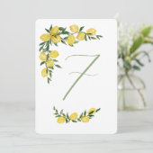 Citroentafel nummer zeven kaart (Staand voorkant)