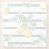 Citroentak: Citrus Waterverf Bliss Glazen Onderzetter (Achterkant)