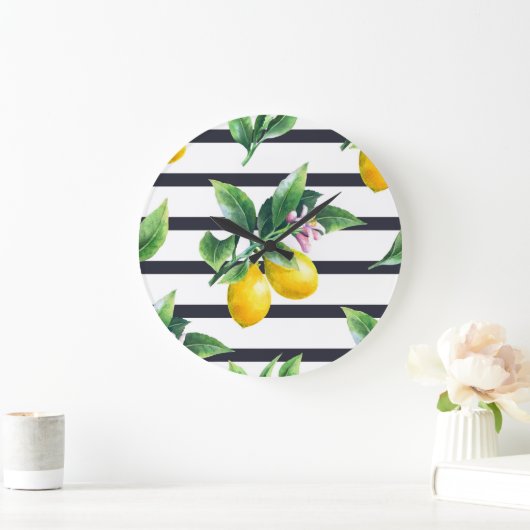 Citroentak: Citrus Waterverf Bliss Grote Klok (Huis)