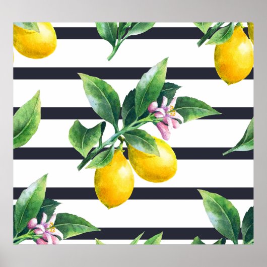 Citroentak: Citrus Waterverf Bliss Poster (Voorkant)