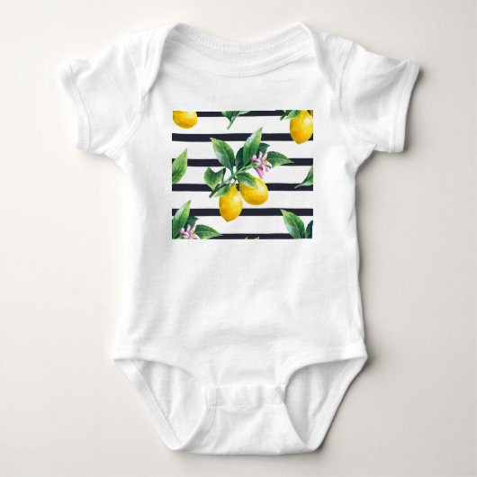 Citroentak: Citrus Waterverf Bliss Romper (Voorkant)