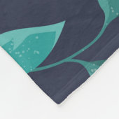 Citroentakken: Blauw Decoratief Naadloos Fleece Deken (Hoek)