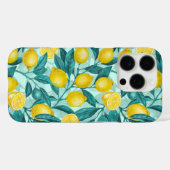 Citroentakken in blauw en geel Case-Mate iPhone case (Achterkant (horizontaal))