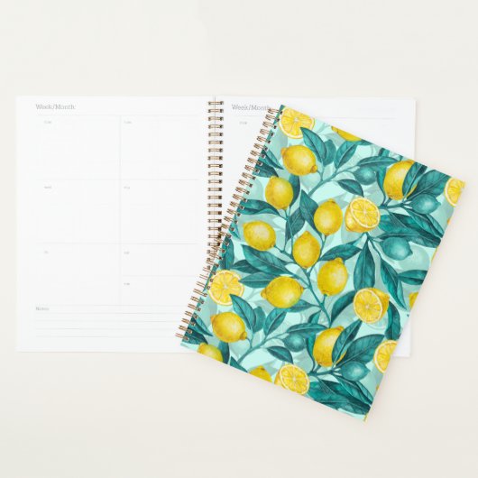 Citroentakken in blauw en geel planner (Display)