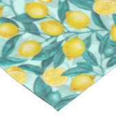 Citroentakken in blauw en geel tafelkleed (Gekanteld)