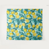 Citroentakken in blauw en geel wandkleed (Voorkant (horizontaal))