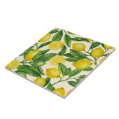 Citroentakken in groen en geel tegeltje (Zijkant)
