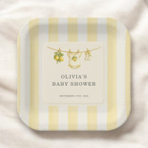 Citroentje kan niet wachten om strepen baby shower