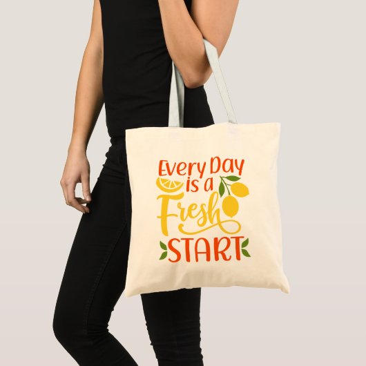 Citroentjes frisse start boodschappentas tote bag (Voorkant (product))