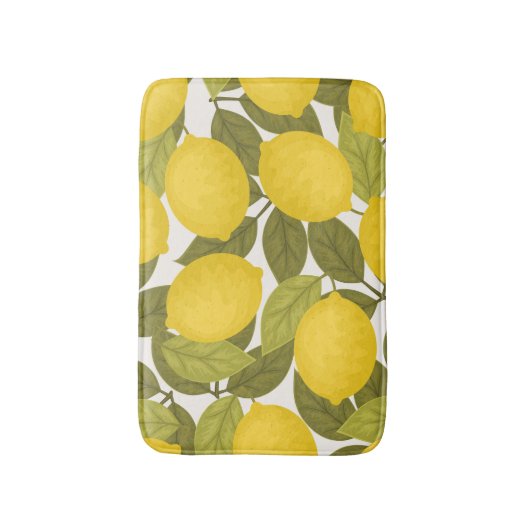 Citroentuin:  eindeloos behang badmat (Voorkant Verticaal)