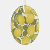 Citroentuin:  eindeloos behang glas ornament (Voorkant links)
