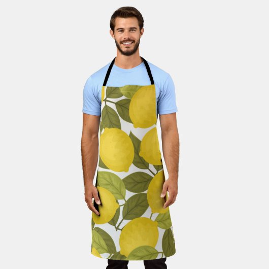 Citroentuin:  eindeloos behang schort (Gedragen)