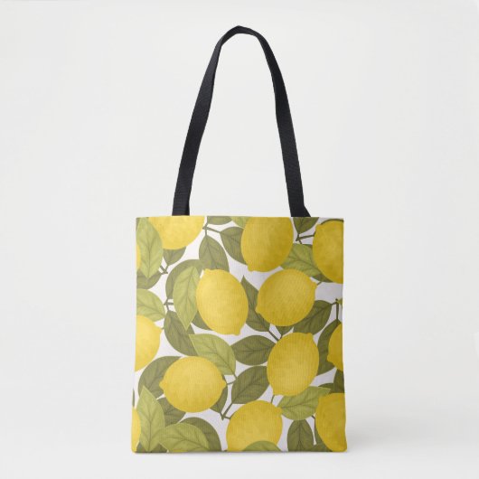 Citroentuin:  eindeloos behang tote bag (Voorkant)