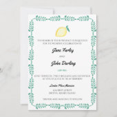 Citroenuitnodiging Kaart (Voorkant)