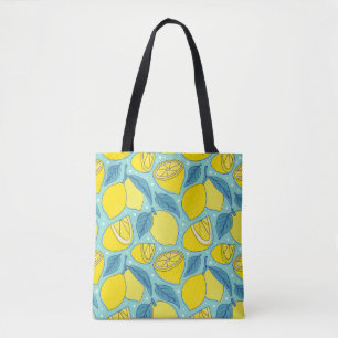 citroenvers, tropisch fruit, naadloos beschermend tote bag
