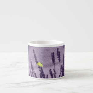 Citroenvlinder op een Paarse Lavendelveld Espresso Kop