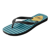 Citroenvriendelijk gestreept patroon teenslippers (Schuin)