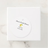 Citroenvrouwenfeest modern eenvoudig minimaal rust bedankjes labels (In situ)