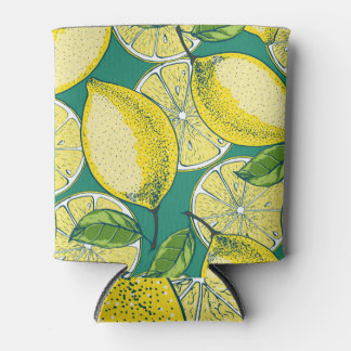 Citroenvrucht naadloze illustratie blikjeskoeler