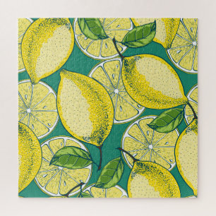 Citroenvrucht naadloze illustratie legpuzzel