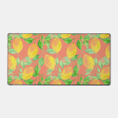 Citroenvrucht patroon geel en perzik roze schattig bureaumat (Voorkant)