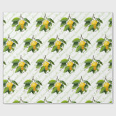 Citroenvruchten Botanisch Cadeaupapier (Vlak)