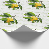 Citroenvruchten Botanisch Cadeaupapier (Hoek)