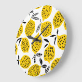 Citroenvruchten: naadloos ontwerp. grote klok (Hoek)