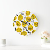 Citroenvruchten: naadloos ontwerp. grote klok (Huis)