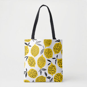Citroenvruchten: naadloos ontwerp. tote bag