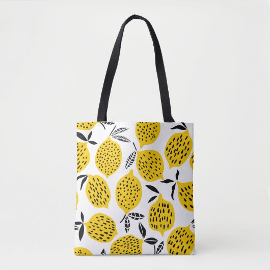 Citroenvruchten:  naadloos ontwerp. tote bag (Voorkant)