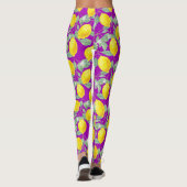 CITROENVRUCHTEN OP PAARSE ACHTERGROND LEGGINGS (Achterkant)