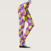 CITROENVRUCHTEN OP PAARSE ACHTERGROND LEGGINGS (Rechts)
