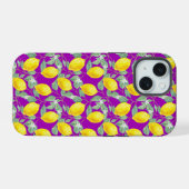 CITROENVRUCHTEN PAARSE ACHTERGROND iPhone 15 CASE (Achterkant horizontaal)