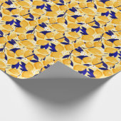 citroenvruchten: voedselpatroon. cadeaupapier (Hoek)