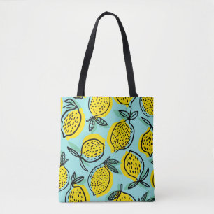 Citroenvruchten:  zomermotief. tote bag