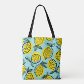 Citroenvruchten: zomermotief. tote bag (Achterkant)