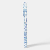 Citroenvruchtenmonogram, blauwe tegel Case-Mate iPhone case (Achterkant / Links)