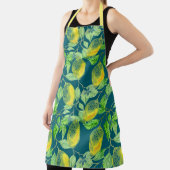 Citroenvruchtpatroon geel blauw groen schort (Insitu)