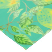 Citroenvruchtpatroon geel turquoise  tafelkleed (Gekanteld)