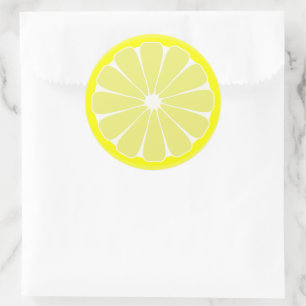 Citroenvruchtstickers Ronde Sticker