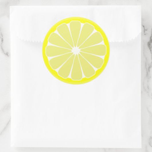 Citroenvruchtstickers Ronde Sticker (Tas)