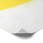 "Citroenzuurgrijze en gele Abstracte kunst" Poster (Hoek)