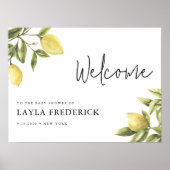 CITRON Citroen Baby shower Welkomstbord Schuimplaa Poster (Voorkant)