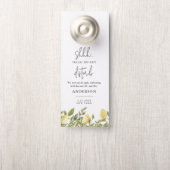 CITRON Citroen bruiloft niet storen welkomstbrief Deurhanger (Op knop)