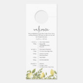 CITRON Citroen bruiloft niet storen welkomstbrief Deurhanger (Achterkant)