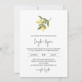 CITRON Citroen bruiloft uitnodiging (Voorkant)