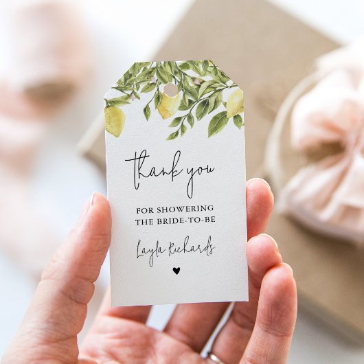 CITRON Citroen Citrus Vrijgezellenfeest Favor tag Cadeaulabel