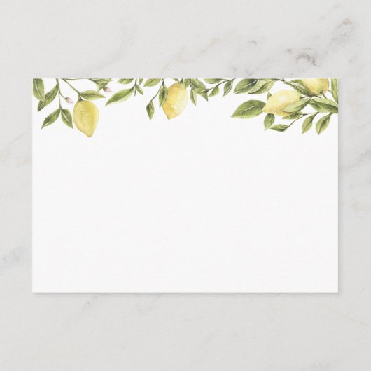 Citron Citrus Details & Accommodaties Informatiekaartje (Achterkant)